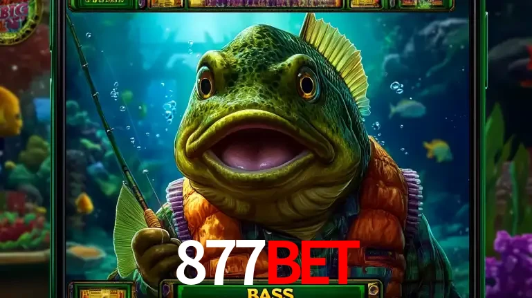 Personagem de peixe pescador do popular jogo de slot com tema de pescaria, uma das emocionantes opções de caça-níqueis para jogar e ganhar no cassino 877BET.